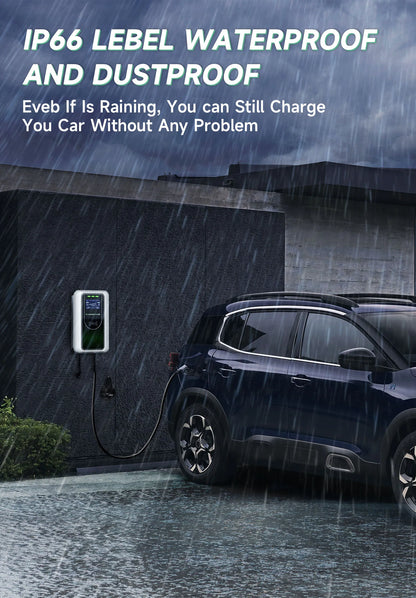 AFYEEV Type2 EV Charger 32A 7.6KW Charging Station Car Charger 11KW 22KW 3Phase EVSE Wallbox APP Bluetooth WiFi Remote Control