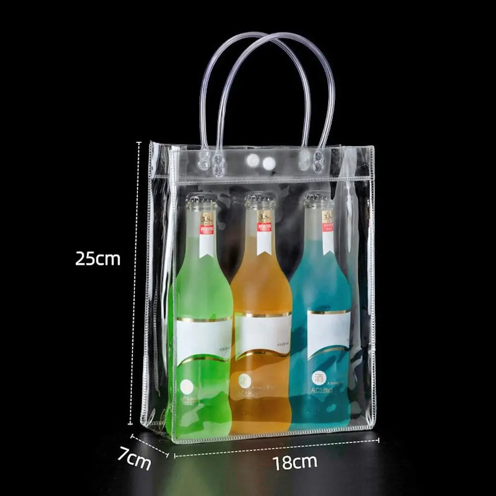 The New PVC Handbag Plastic Candy Bag Convenient Large Capacity Transparent Gift Jelly Bag Gift Bag School Work Daily Matching