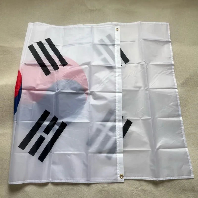 South Korea Flag90x150cmSouth Korea Flag  hanging high quality 100% polyester flag banner decoration