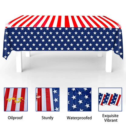 USA Theme Party Decorations American Flag Tattoo Sticker,flag Plates,banner,cups 4th Of July Independence Day Patriotic Supplies