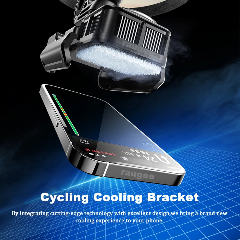 Motorcycle Cooling Phone Holder Mobile Phone Bracket 360° Rotation Shock-Resistant Navigation Cycling Cooling Stand Holder