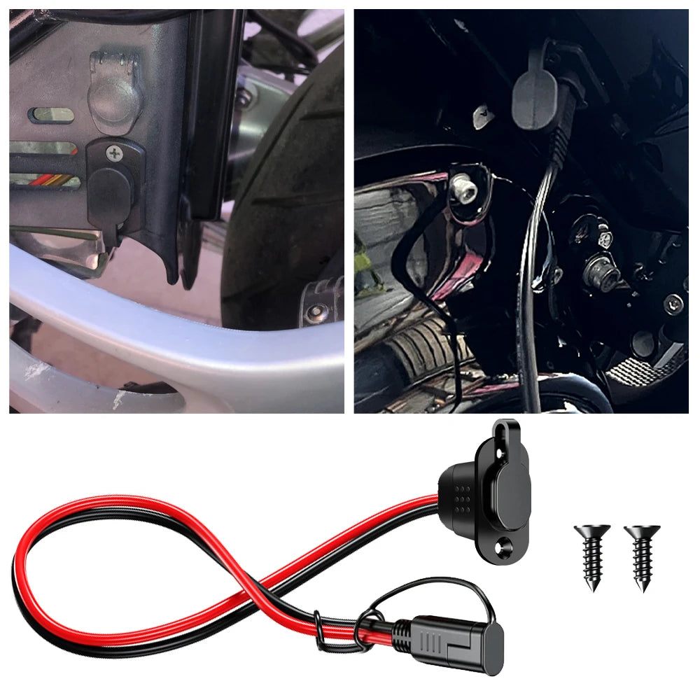 1/2Sets SAE Quick Connector Harness SAE Adapter Male Plug to Female Socket Cable 12AWG SAE Extension Cable Waterproof ForCharger