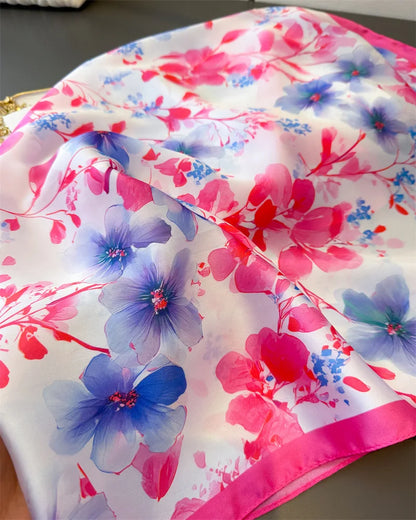 Fashion Paisley Print Silk Hairbands Scarf Women 2025 New Elagant Bandana Neck Kerchief Head Bands Foulard Female Scarfs