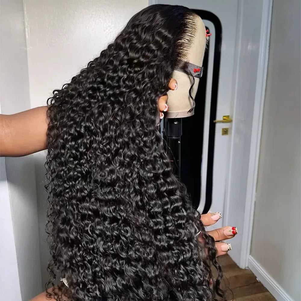 13x6 HD Lace Loose Deep Wave Frontal Wigs 42 Inch Deep Curly Lace Front Human Hair Wigs Preplucked Glueless Wig Human Hair