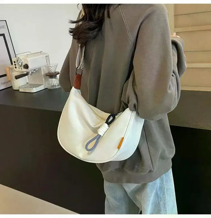 2025 New Fashion Crossbody Bag Simple Wide Shoulder Strap Design Single Shoulder Bag Original Style Commuting Dumpling Women Bag