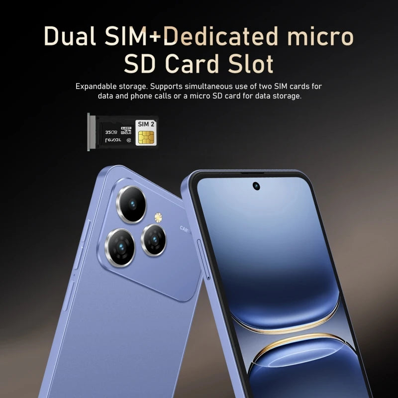FUFFI Global Vision I17 Pro Max Smartphone Android 5800mAh 8G RAM 512GB ROM 6.56 Inch 720x1612HD 24+48MP 5G Network Mobile Phone