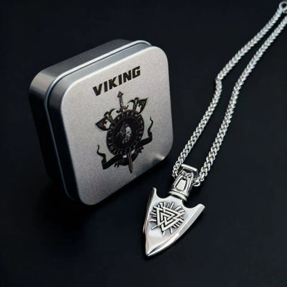 HNSP Odin Viking Rune 316L Stainless Steel Pendant Necklace For Men Chain Jewelry Accessories