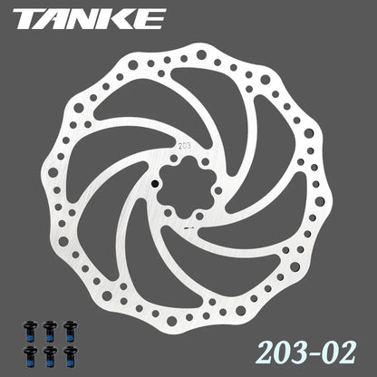 TANKE Bike Disc Brake 140 160 180 203 Rotors With Bolts Hydraulic Brake Road Mountain Bicycle MTB Oil Slick Rotor Bicycle Parts