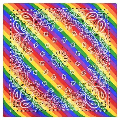 Trendy Pride Festival Pocket Square Scarf Rainbow Colorful Headband Bandana Gay Parade