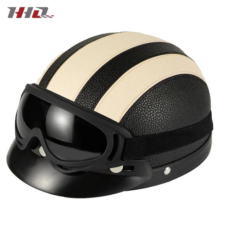 New style safety helmet motorcycle headgear all seasons universal for men and women, warm in autumn and winter,retro half helmet