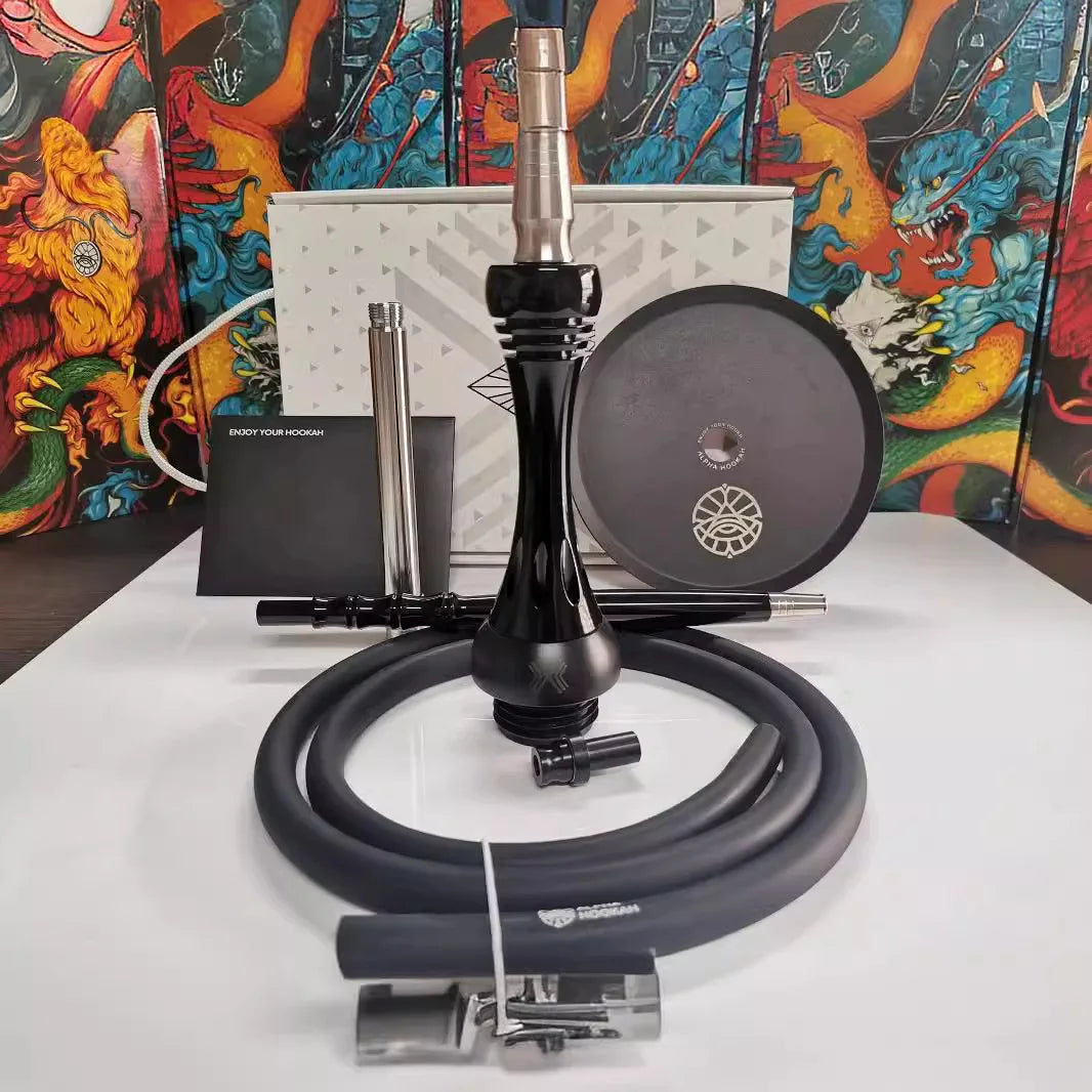 Shisha Hookah Alpha X Kappa Set with Glass Bottle Arabian Shisha Hookah Set