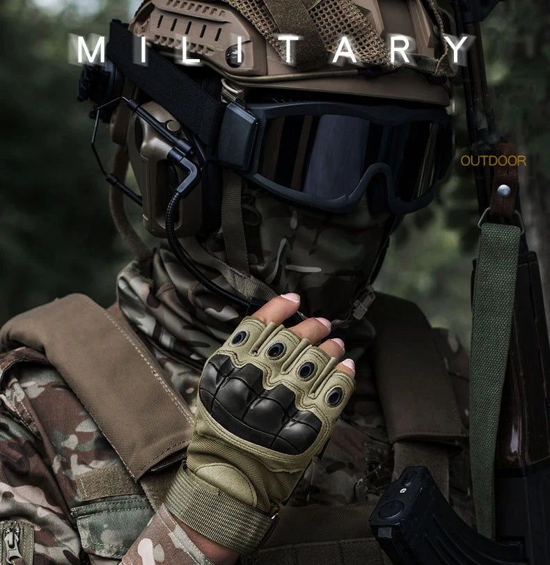 Cycling Tactical Gloves Men Women Half Finger Soft Shell Gloves Spring Summer Training Combat Protection Motorcycle Gloves