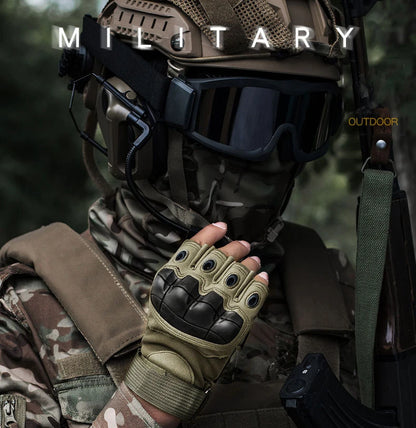 Cycling Tactical Gloves Men Women Half Finger Soft Shell Gloves Spring Summer Training Combat Protection Motorcycle Gloves