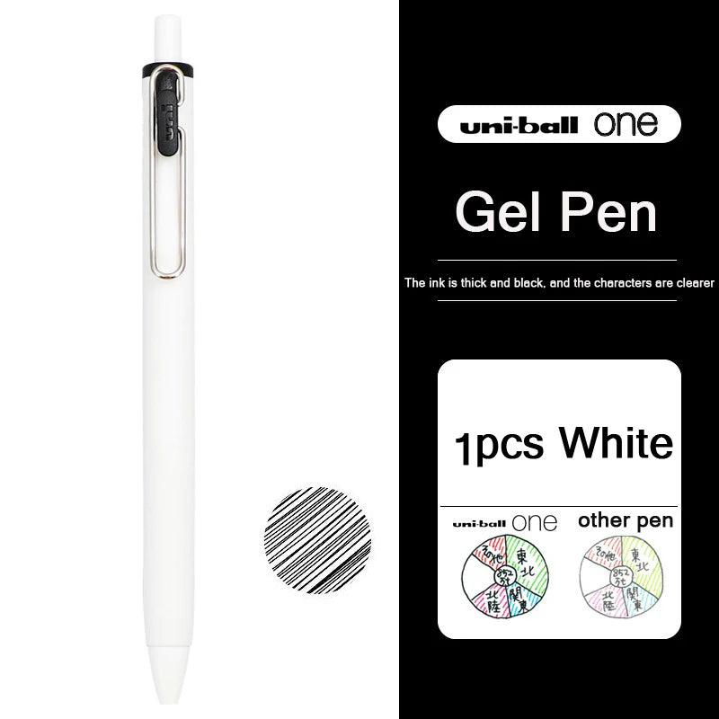 uni-ball one Mitsubishi Limted Gel Pen,Black/Red/Blue/Navy Blue Core Black Technology Signing Canetas for homework,test,meeting