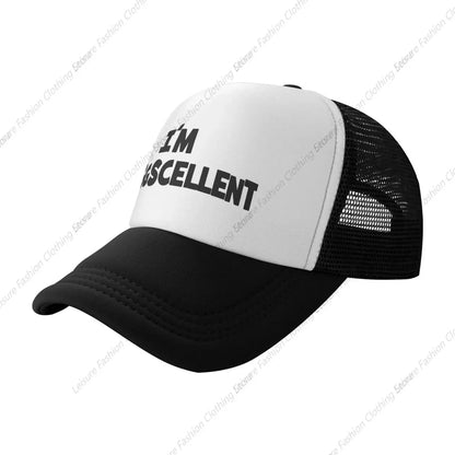 I'm Eggscellent Baseball Hats for Men Women Adjustable Dad Trucker Hat Outdoor Daily Leisure Caps