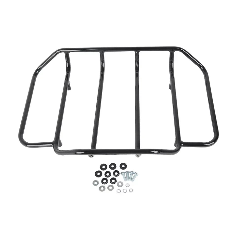 Black Chopped Trunk Pad Top Rack Fit For Harley Road King Road Glide Street Glide Electra Glide Ultra-Classic 2024
