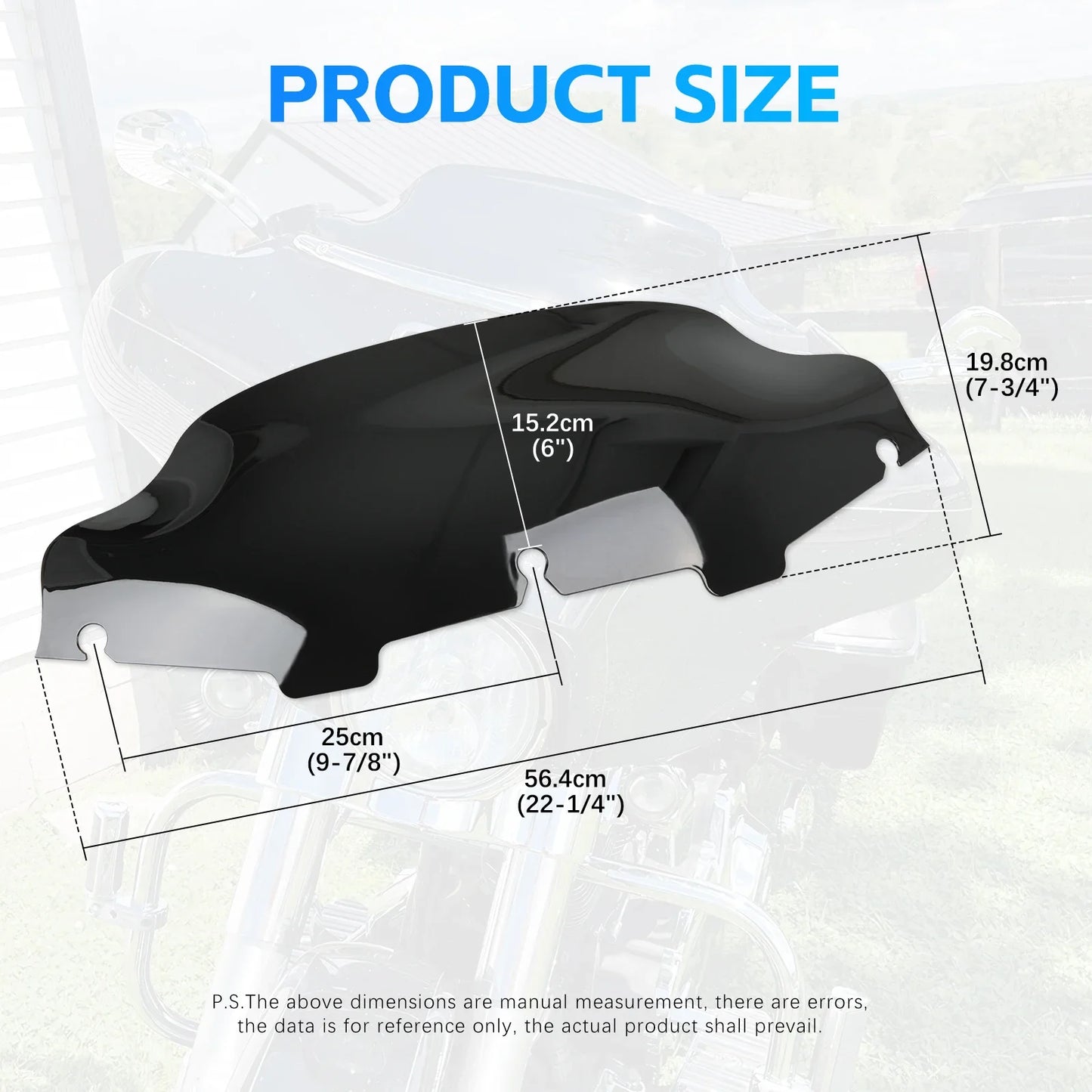 4'' 6"8'' Windshield Fairing Windscreen Cover For Harley Electra Street Glide Touring1996-2013 Black/Smoke