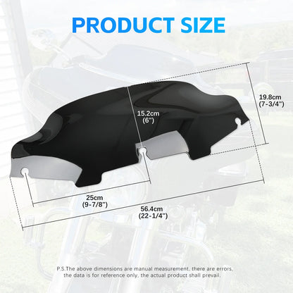 4'' 6"8'' Windshield Fairing Windscreen Cover For Harley Electra Street Glide Touring1996-2013 Black/Smoke