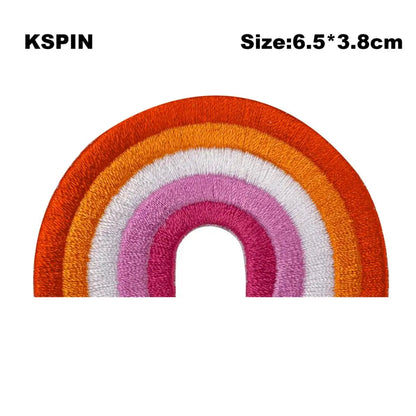 Nonbinary Bear Pride Asexual Gender Fluid Flag Transgender Pride Embroidery Patches Iron on Patch Saw on Patches