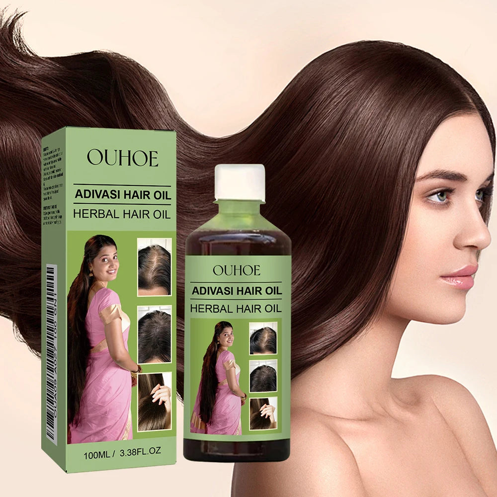 1/2pcs 100ml Hair Growth Oil India Adivasi Herbal Hair Care Rosemary Repair Damaged Hydrate Moisturize Scalp Reduce Dandruff