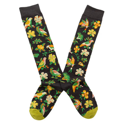 Socks Women's High Tube Calf Knee-length Socks Retro Illustration Art Abstract Street Autumn and Winter Cotton Socks High Sock