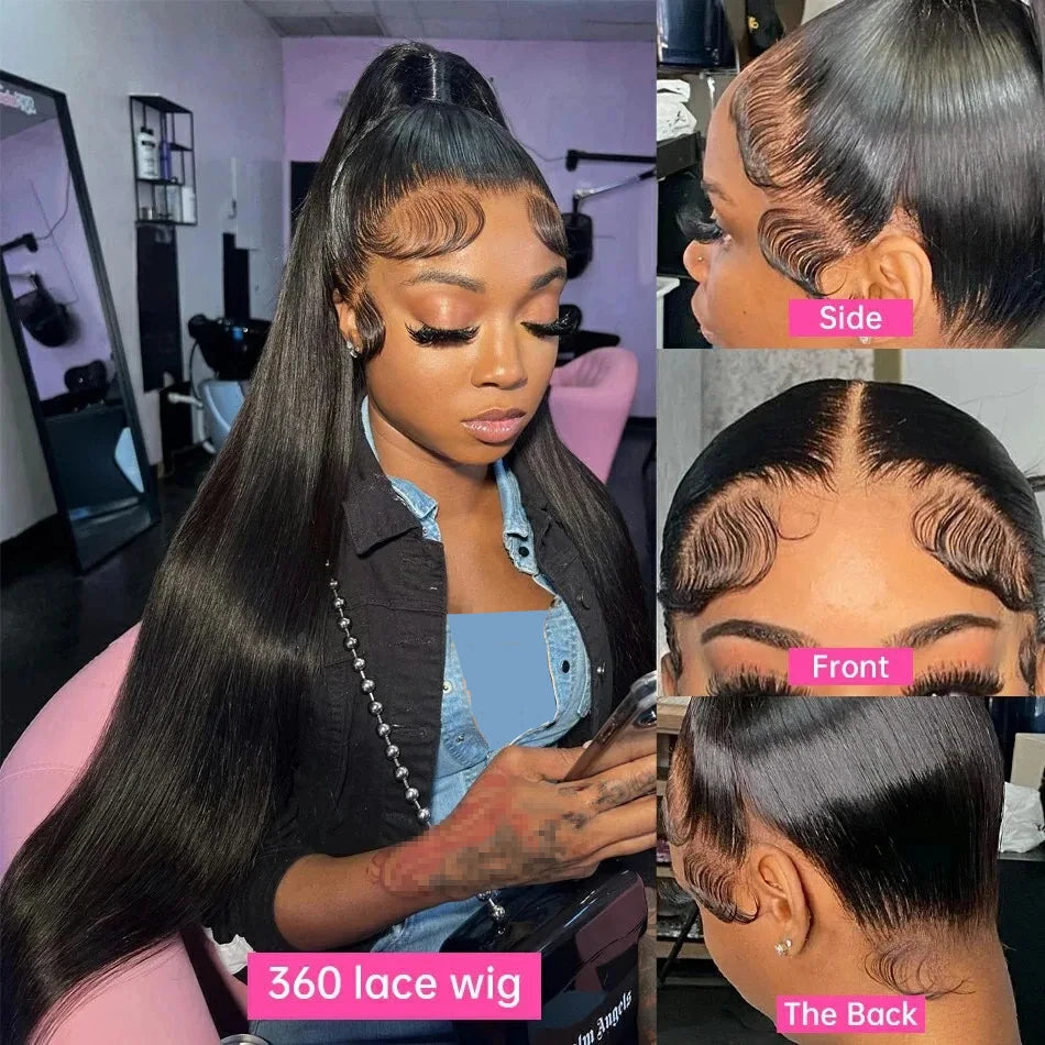 360 Hd Lace Frontal Wigs 13x6 13x4 Lace Wig Straight Human Hair Wigs 5x5 4X4 Glueless Straight Human Hair Wigs For Women 200%