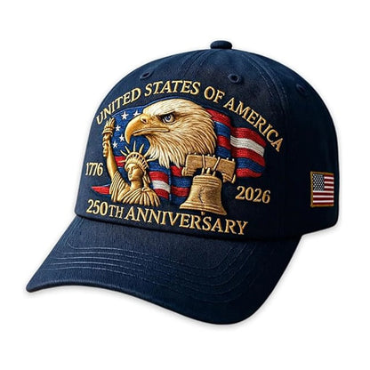 Men Women Baseball Caps US 250th Anniversary Cap Adjustable Retro Washed Patriotic Cap US 250th Anniversary Sports Trucker Hat