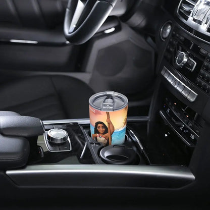 Moana and Pua Cartoon Movie Insulated Tumbler with Straws Stainless Steel Coffee Mugs Double Wall Car Bottle Cups 20oz