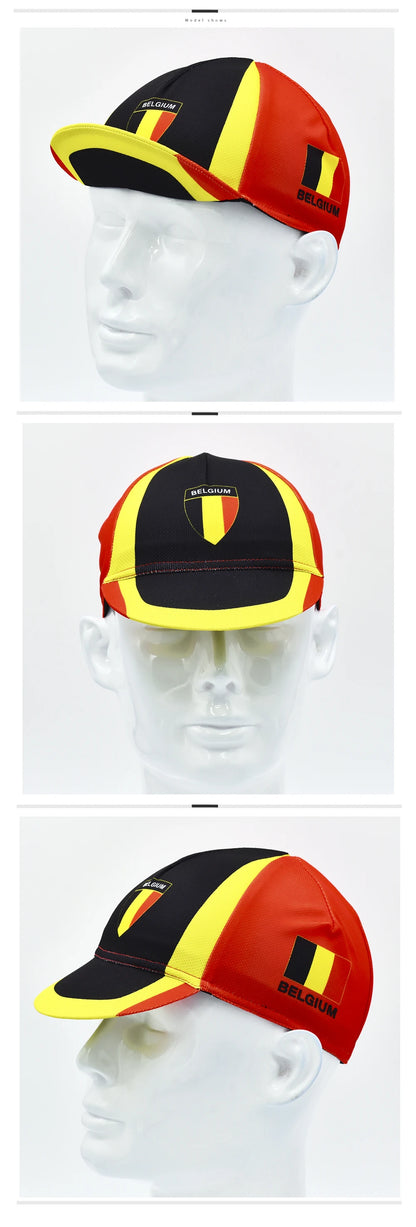 Classic Retro Belgium Cycling Cap Summer Breathable Racing MTB Bicycle Hat