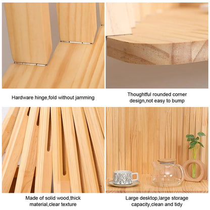Folding Desk Fashionable Invisible Computer Table Solid Wood Creative Hanging Wall Folding Table Computer Folding Table