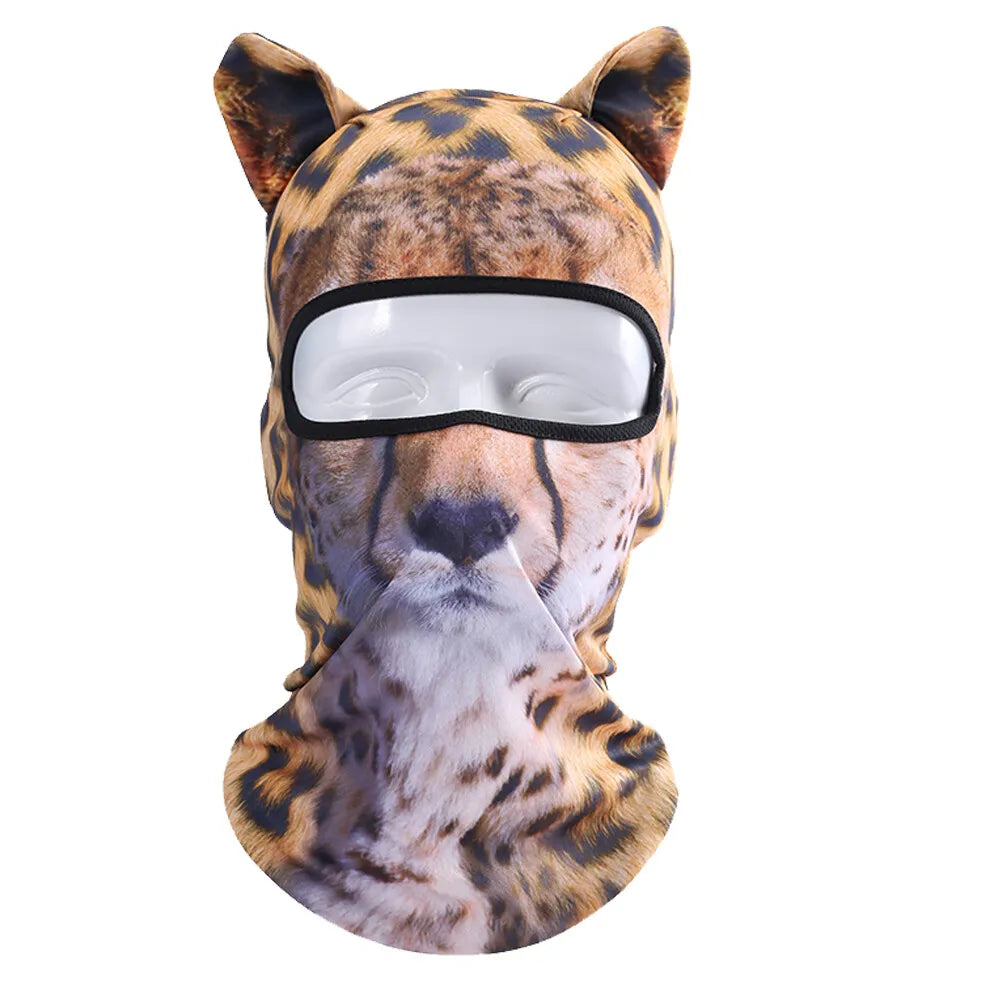 3D Animal Balaclava Bicycle Cycling Ski Hats Party Cat Dog Full Face Mask Funny Neck Gaiter Windproof Soft Animal with Ears Hats