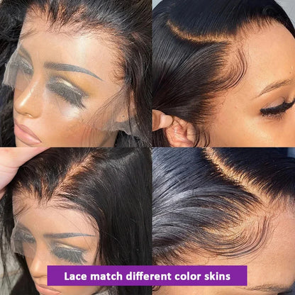 Straight 13x6 Lace Front Human Hair Wigs 360 Transparent Full Lace Wig 4x4 5x5 Lace Glueless Wigs For Black Women 30 40 Inches