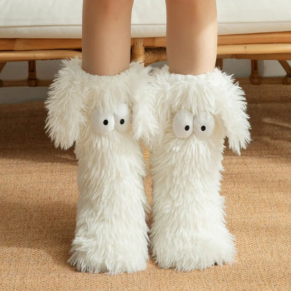 2026 New Animal Socks 3D Plush Crochet Animal Socks Cute Animal Socks Warm Floor Socks Cartoon Socks