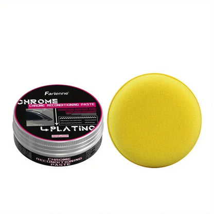 NEW Chrome & Metal Polishing Paste - Car Plating Restoration Cream for Shiny Wheels, Bumpers & MoreChrome & Metal Polishing