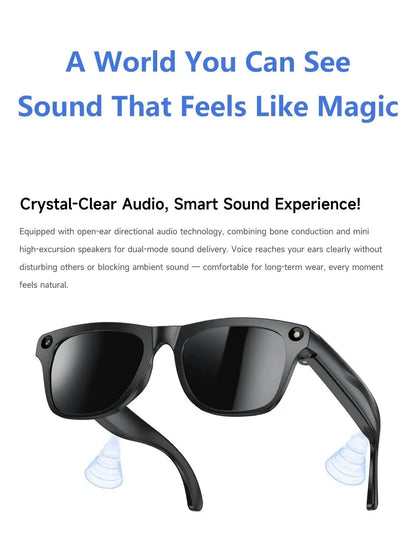 2026 AI Smart Glasses Camera Video Recording AI Photo Recognition Bluetooth Call Translation Voice Assistan Sunglasses Men Women
