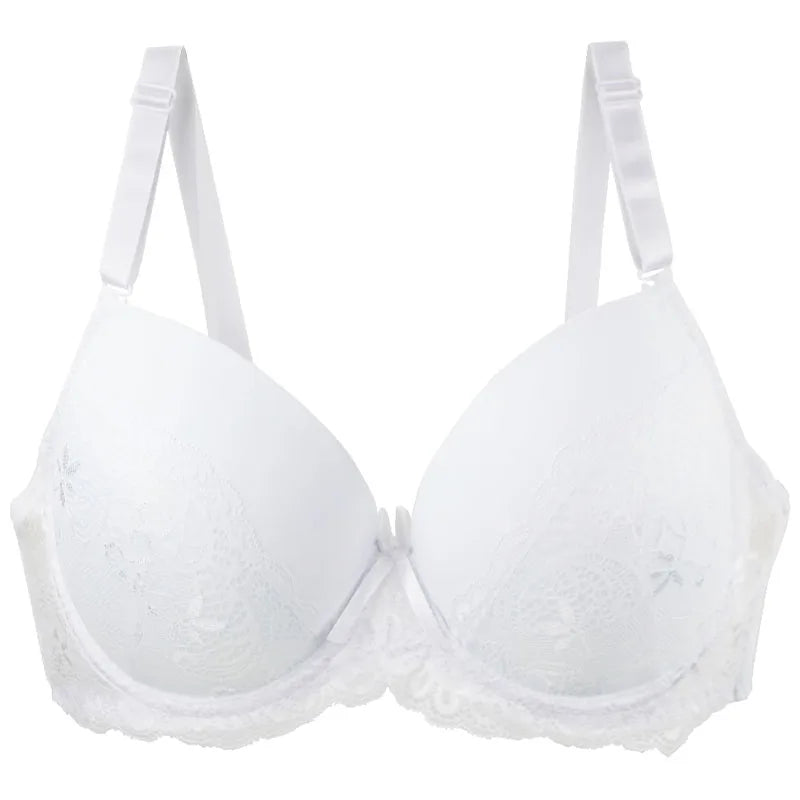 2024 New Sexy Lace Bow Bras For Women Push Up 34/75 36/80 38/85 40/90 42/95 44/100 BCDE Cup Undrwear Plus Size Linger