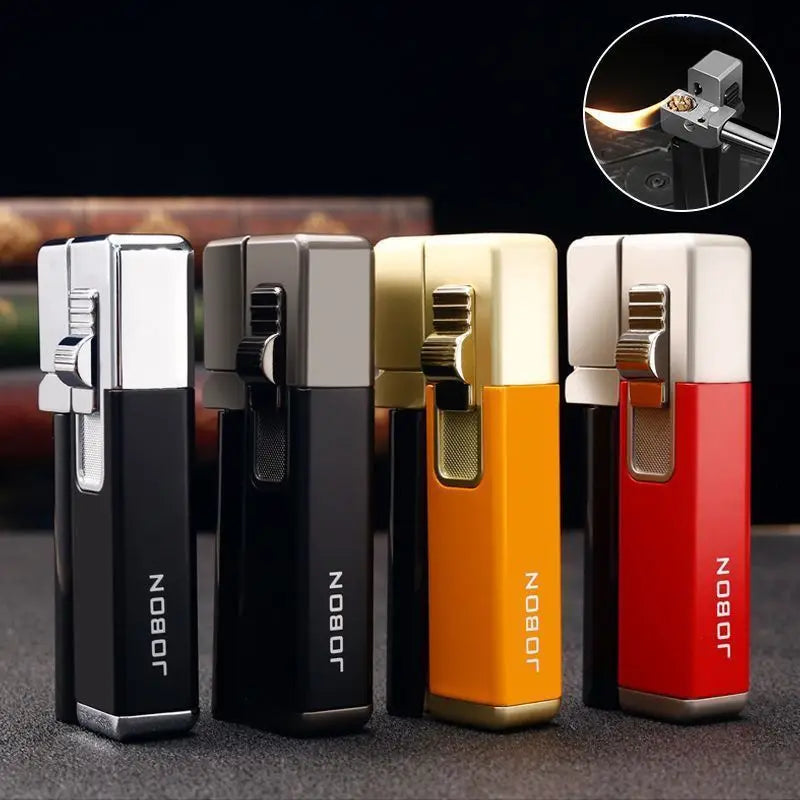 JOBON New Folding Pipe Integrated Inflatable Oblique Flame Lighter Metal Material Men's High-end Gifts