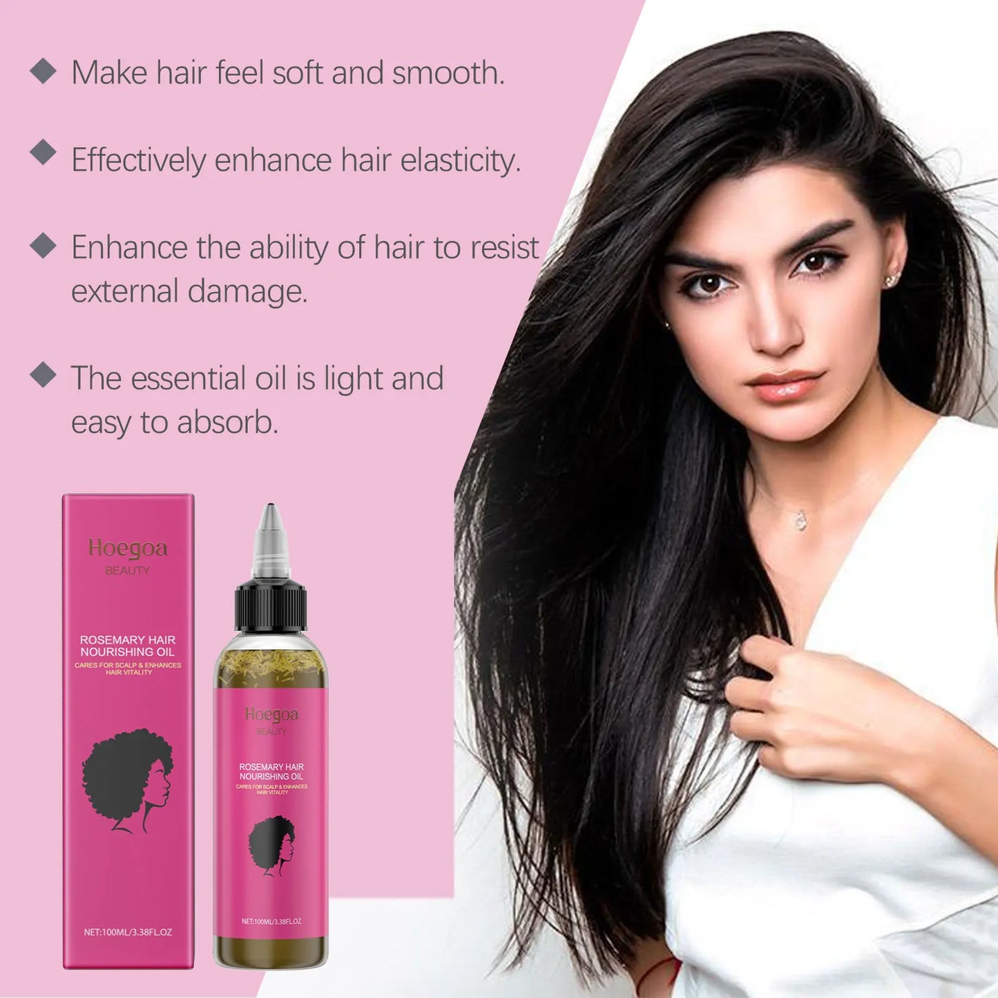 Rosemary Hair Essential Oil Reduce Hair Loss Repair Damaged Hair Prevent Hair Dryness Split Nourishing Soft Hair Care Products