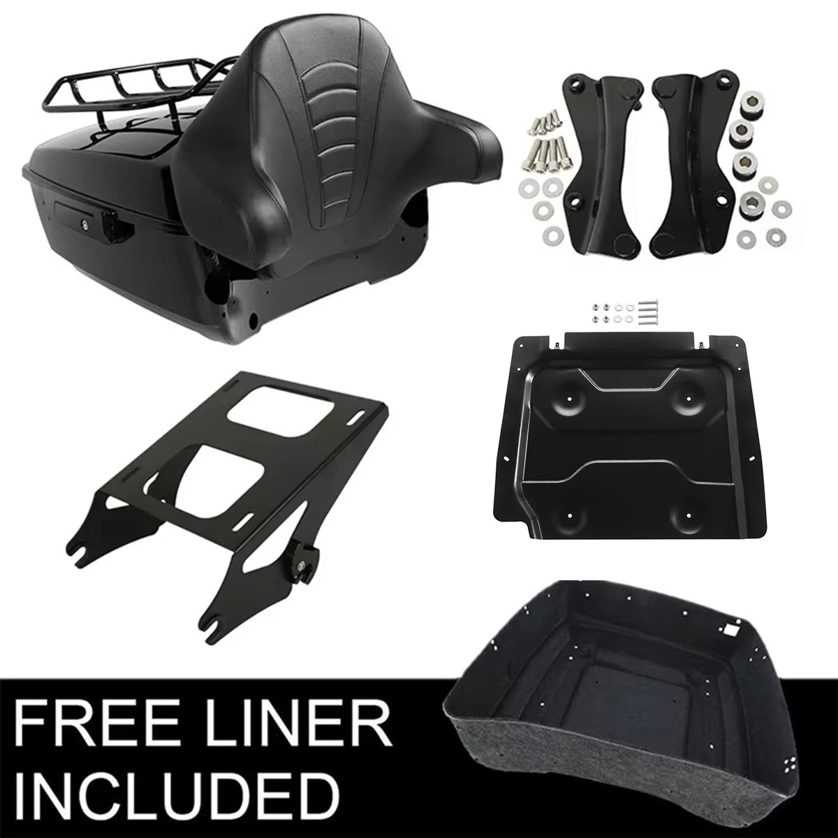Motorcycle King Trunk Luggage Rack Plate For Harley Touring Road King Electra Glide Road Glide 2014-2025