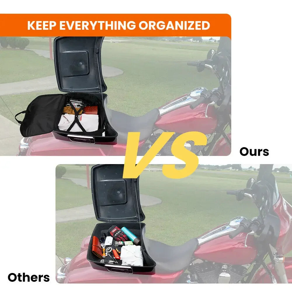 KEMITOUR Tour Pack Organizer Travel-Paks Soft Liner Luggage Bag for Street Glide Electra Glide Road Glide Road King Touring Bags