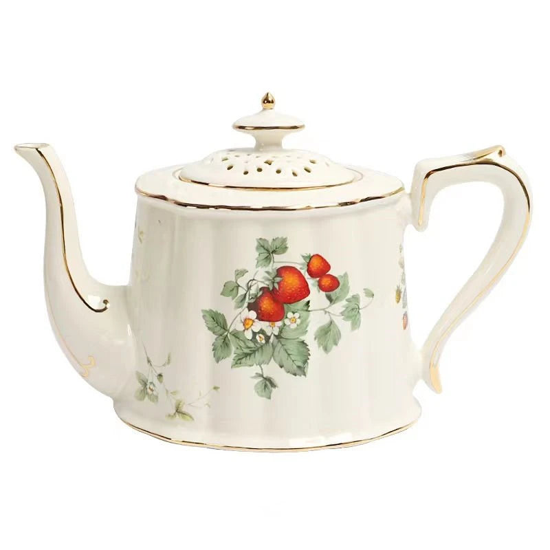 Beautiful Lovely Teapot English British Style 900 ML Canteen Watering Can Jug European High-Grade Porcelain Kettle Ceramic Pot