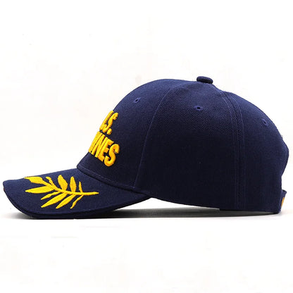 U.S.Marines Baseball Cap Men USA Army Cap Military Cool Black Cap Hat for Outdoor Adjustable Navy Seal Baseball Cap