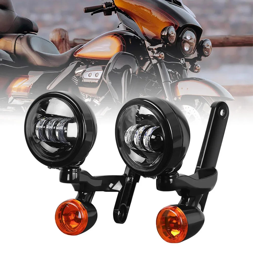 for Harl-ey Auxiliary Lighting Auxiliary Lighting Brackets Fog Light for Ha-rley Cvo Street Glide Flhx 2006-2020 Frame Parts