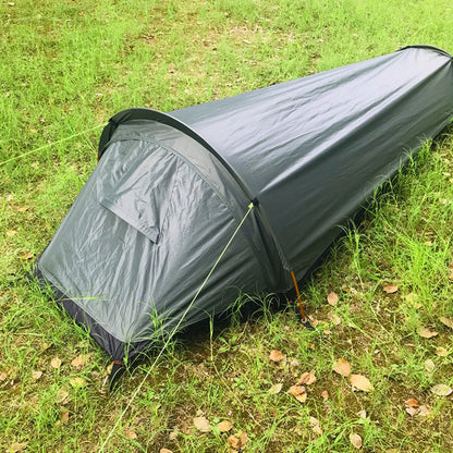 Portable Backpacking Tent Outdoor Camping Sleeping Bag Tent Beach Lightweight Single Person Sleeping Bag Tent with Storage Bag