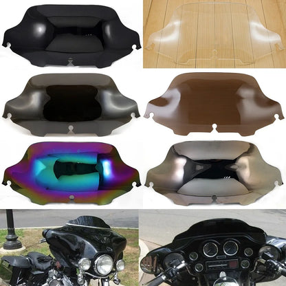 8" Motorcycle Wave Fairing Windshield Windscreen Cover For Harley Touring Electra Street Glide Ultra Classic FLHX FLHT 1996-2013