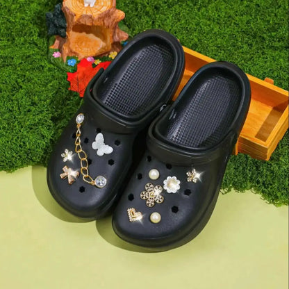 Casual Clog and Mules, Lightweight EVA Garden Shoes, Non-Slip Sandals, Breathable Slip-On Shoes for Indoor Outdoor 666