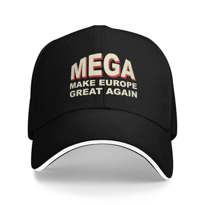 MEGA Make Europe Great Again Sun Baseball Cap Summer Women Men   Trucker Hat Breathable Stylish Hiking Fishing Baseball Caps