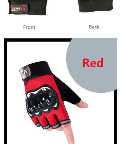 Men Half Finger Gloves Slip Rresistant Wear-resistant Racing Off-road Shatterproof Breathable Motorcycle Bicycle Tactical Glove