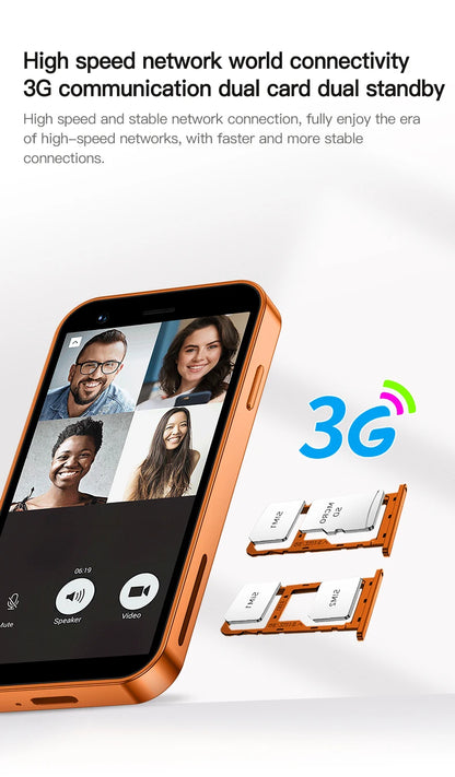 SERVO 18SE MINI Cute Android Smartphone 3G WCDMA Android OS Dual SIM Card Play Store Face Unlock Hotspot 3.0" Small Smart Phones