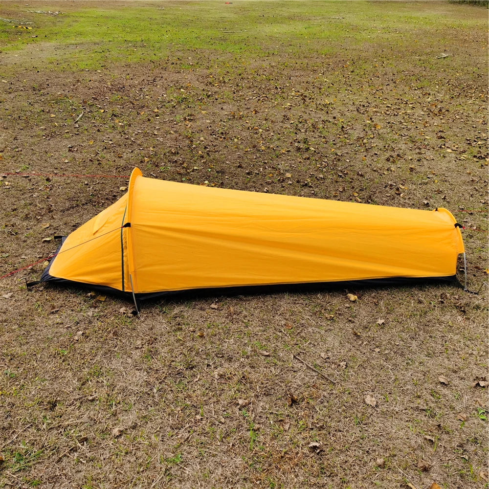 Portable Backpacking Tent Outdoor Camping Sleeping Bag Tent Beach Lightweight Single Person Sleeping Bag Tent with Storage Bag